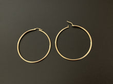 Load image into Gallery viewer, New Real 18K Saudi Gold Hoops Loops Earrings  Large 3.42 grams Item#278 - Rafant
