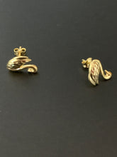 Load image into Gallery viewer, New Real 18K Japan Gold  Swan Stud Earrings - Rafant
