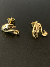 Load image into Gallery viewer, New Real 18K Japan Gold  Swan Stud Earrings - Rafant
