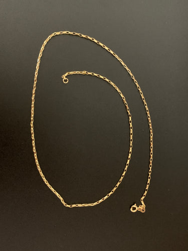 New Real 18K Saudi Gold Cable Chain Necklace 18