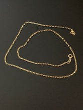 Load image into Gallery viewer, New Real 18K Saudi Gold  Cable Chain 17.75&quot; - Rafant
