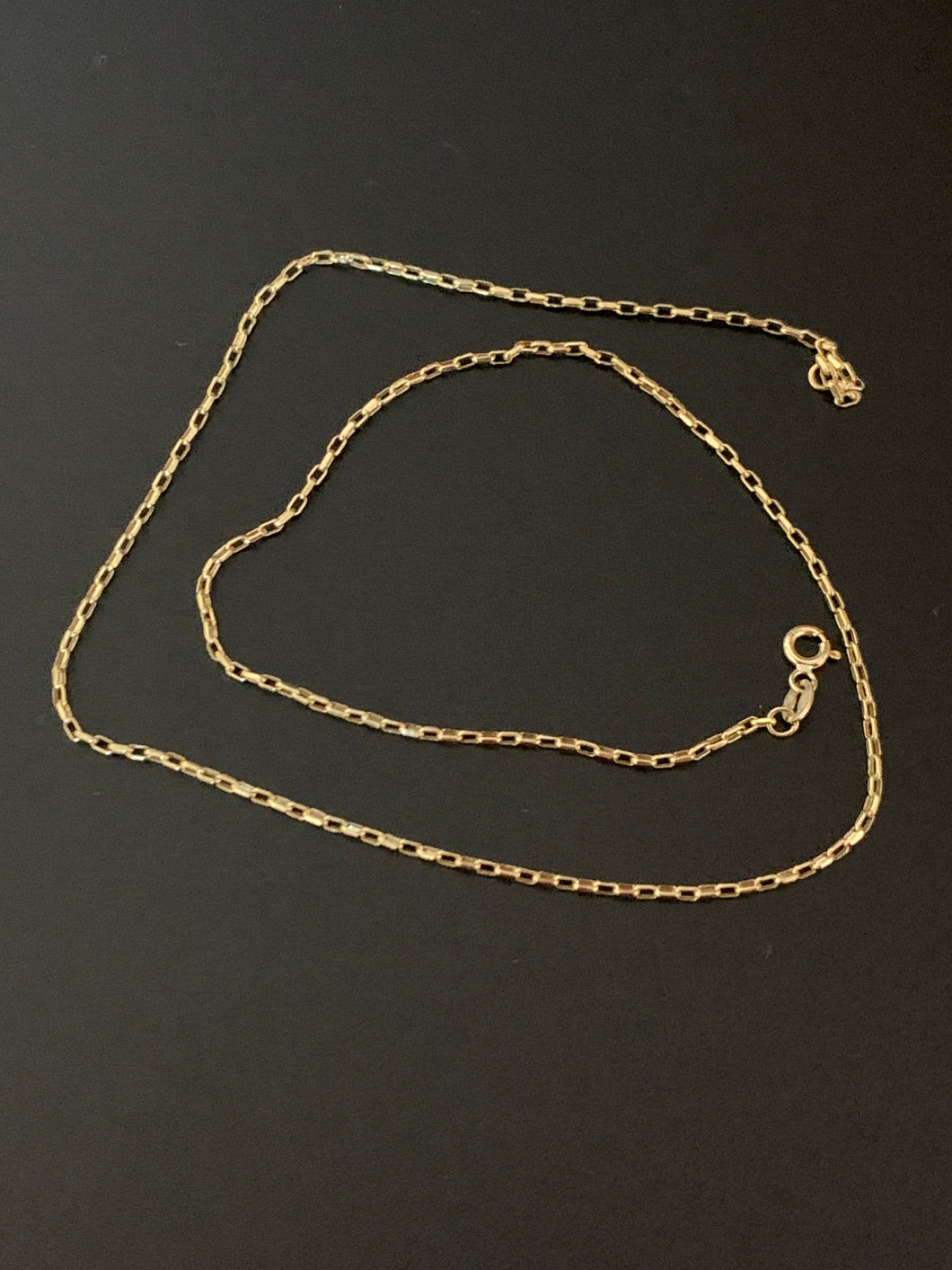 New Real 18K Saudi Gold  Cable Chain 17.75