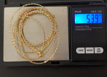 Load image into Gallery viewer, New Real 18K Saudi Gold Beaded Omega Necklace Tricolor White Yellow Rose Gold Round Beads - Rafant
