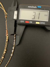 Load image into Gallery viewer, New Real 18K Saudi Gold Beaded Omega Necklace Tricolor White Yellow Rose Gold Round Beads - Rafant
