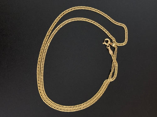 New Real 18K Saudi Gold Curb Chain 18