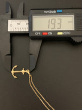 Load image into Gallery viewer, New Real 18K Saudi Gold Necklace Rolo Chain 17.50&quot; w/ Anchor Pendant - Rafant
