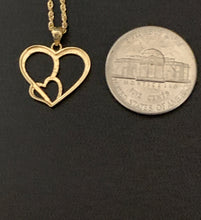 Load image into Gallery viewer, New Real 18K Saudi Gold Necklace Rope Chain 15.75&quot; w/ Heart Pendant - Rafant

