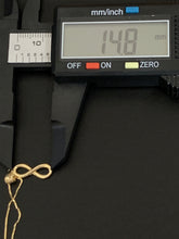 Load image into Gallery viewer, New Real 18K Saudi Gold Necklace Box Chain 19.50&quot; w/ Infinity Pendant - Rafant
