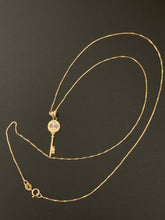 Load image into Gallery viewer, New Real 18K Saudi Gold Necklace Box Chain 19.75&quot; with Key Pendant Item#287 - Rafant
