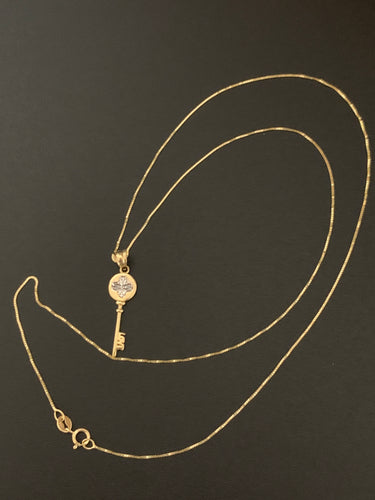 New Real 18K Saudi Gold Necklace Box Chain 19.75