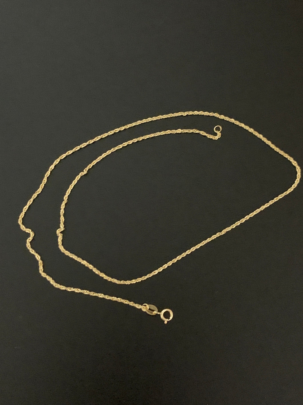 New Real 18K Saudi Gold Rope Chain 15.50