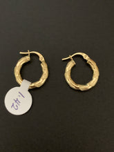 Load image into Gallery viewer, New Real 18k Saudi Gold Hoops Loops Earrings Small Item#291 - Rafant

