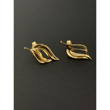 Load image into Gallery viewer, New Real 18K Japan Gold Leaf Stud Earrings - Rafant
