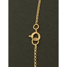 Load image into Gallery viewer, 18K Saudi Gold Necklace 17.75&quot; Rolo Link Chain w/Heart Key Pendants Item 381 - Rafant
