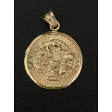 Load image into Gallery viewer, New Real 18K Saudi Gold Dragon Round Circle Pendant - Rafant
