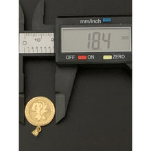 Load image into Gallery viewer, New Real 18K Saudi Gold Dragon Round Circle Pendant - Rafant
