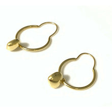 Load image into Gallery viewer, New Authentic 18K Japan Gold Hoop Loops Heart  Earrings Item12 - Rafant
