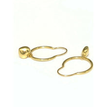 Load image into Gallery viewer, New Authentic 18K Japan Gold Hoop Loops Heart  Earrings Item12 - Rafant
