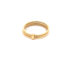 Load image into Gallery viewer, 18K Yellow Gold Ring Three Days Women Size 7 - Rafant
