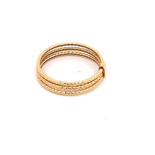 Load image into Gallery viewer, 18K Yellow Gold Ring Three Days Women Size 7 - Rafant
