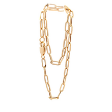 Load image into Gallery viewer, 18K Yellow Gold Bracelet Paperclips Size 7.5 inches - Rafant
