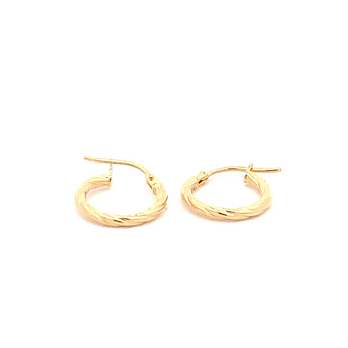 18K Yellow Gold Earrings Hoops Small - Rafant