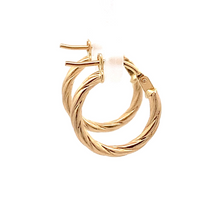 Load image into Gallery viewer, 18K Yellow Gold Earrings Hoops Small - Rafant
