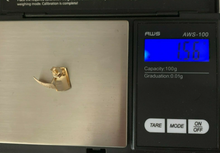 Load image into Gallery viewer, New Real Fine 18K Saudi Gold Stud Rectangular Frosted Earrings 1.56grams - Rafant
