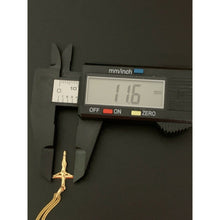 Load image into Gallery viewer, Real 18K Saudi Gold Necklace Chain 22&quot; w/ Cross Pendant 2.85 grams - Rafant
