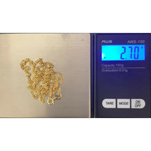 Load image into Gallery viewer, 18K Gold Chain Necklace Saudi Real Gold Curb 22&quot; Lightweight Thin Dainty 2.70g - Rafant

