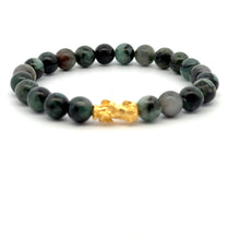 Load image into Gallery viewer, 24K Gold  Lucky Charm Piyao Pixiu Bracelet Natural Gemstones Birthstones Feng Shui - Rafant
