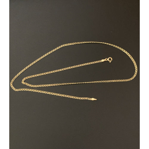 18K Gold Chain Necklace Saudi Real Gold Mariner Link  20