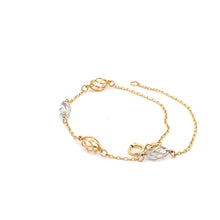 Load image into Gallery viewer, 18K Yellow Gold Bracelet White Yellow Gold Size 7 inches Women 1.21 grams - Rafant
