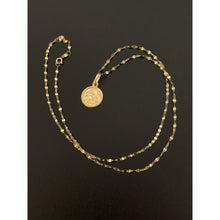 Load image into Gallery viewer, 18K Gold Necklace Chain 17.75&quot; with Mother and Child Pendant Dainty Lightweight - Rafant
