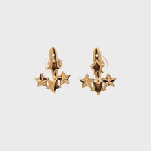 Load and play video in Gallery viewer, 18K Gold Earrings Stud Post Stars
