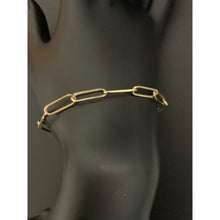 Load image into Gallery viewer, 18K Yellow Gold Bracelet Paperclips 6.5 inches - Rafant
