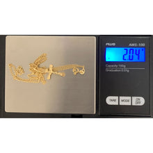 Load image into Gallery viewer, 18K Gold Necklace Chain 17.75 inches with Cross Jesus Christ Pendant 2.04 grams - Rafant
