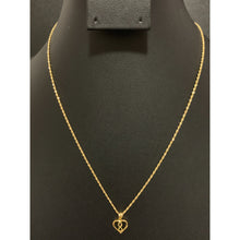 Load image into Gallery viewer, 18K Gold Necklace Chain 18 inches Heart Infinity Pendant 1.32 grams - Rafant
