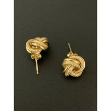 Load image into Gallery viewer, 18K Saudi Gold Knot Stud Earrings 2.28 grams - Rafant
