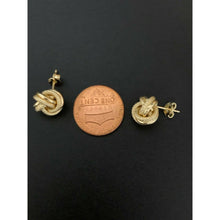 Load image into Gallery viewer, 18K Saudi Gold Knot Stud Earrings 2.28 grams - Rafant
