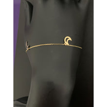 Load image into Gallery viewer, 18K Gold Bracelet with Half Moon Charms 7.5&quot; - Rafant
