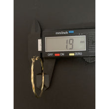 Load image into Gallery viewer, 18K Gold Earrings Hoops Loops Twisted 1.88 grams Large - Rafant
