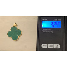 Load image into Gallery viewer, 18K Gold Flower Pendant Green Malachite - Rafant
