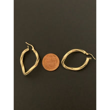 Load image into Gallery viewer, 18K Gold Earrings Hoops Loops Twisted 1.96 grams - Rafant
