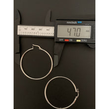 Load image into Gallery viewer, 18K Gold Earrings Hoop Loops White Gold Large 2.26 grams - Rafant
