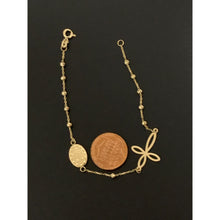 Load image into Gallery viewer, 18K Gold Bracelet Rosary Mother Mary Cross 2.16 grams 7.25 inches - Rafant
