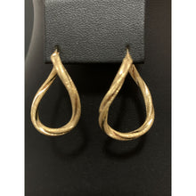 Load image into Gallery viewer, 18K Gold Earrings Hoops Loops Twisted 1.96 grams - Rafant
