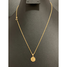 Load image into Gallery viewer, 18K Gold Necklace Chain 18.25 inches with Sacred Heart Mother Mary Jesus Pendant 1.95 grams - Rafant
