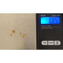 Load image into Gallery viewer, 18K Gold Earrings Stud Half Circle 0.85 grams Small - Rafant
