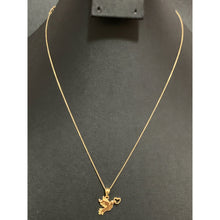 Load image into Gallery viewer, 18K Gold Necklace Chain 17.75 inches with Bird Heart Pendant 1.82 grams - Rafant
